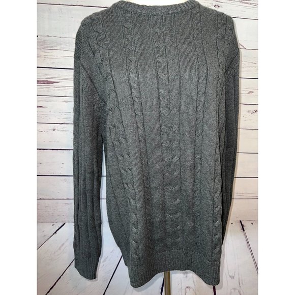 Nautica Other - NWT Nautica Cableknit Sweater Crew XL Extra large Dark gray Chunky Knit Pullover